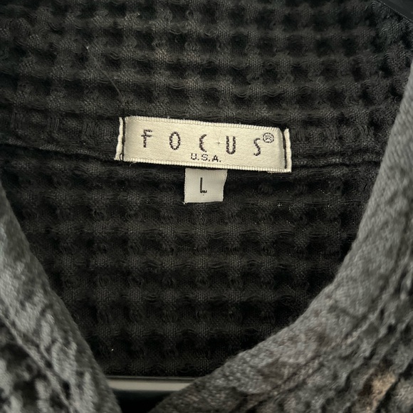 100% Cotton Black Waffle Jacket with Toggle Buttons - Large - Picture 3 of 6